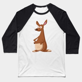 Cartoon Kangaroo Baseball T-Shirt